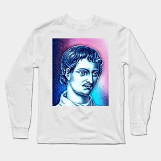 Giordano Bruno Snowy Portrait | Giordano Bruno Artwork 13 Long Sleeve T-Shirt